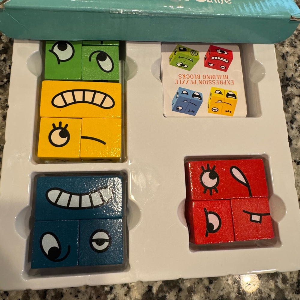 NEW NIB Expression Puzzle Building Blocks - Multicolor - Picture 2 of 2